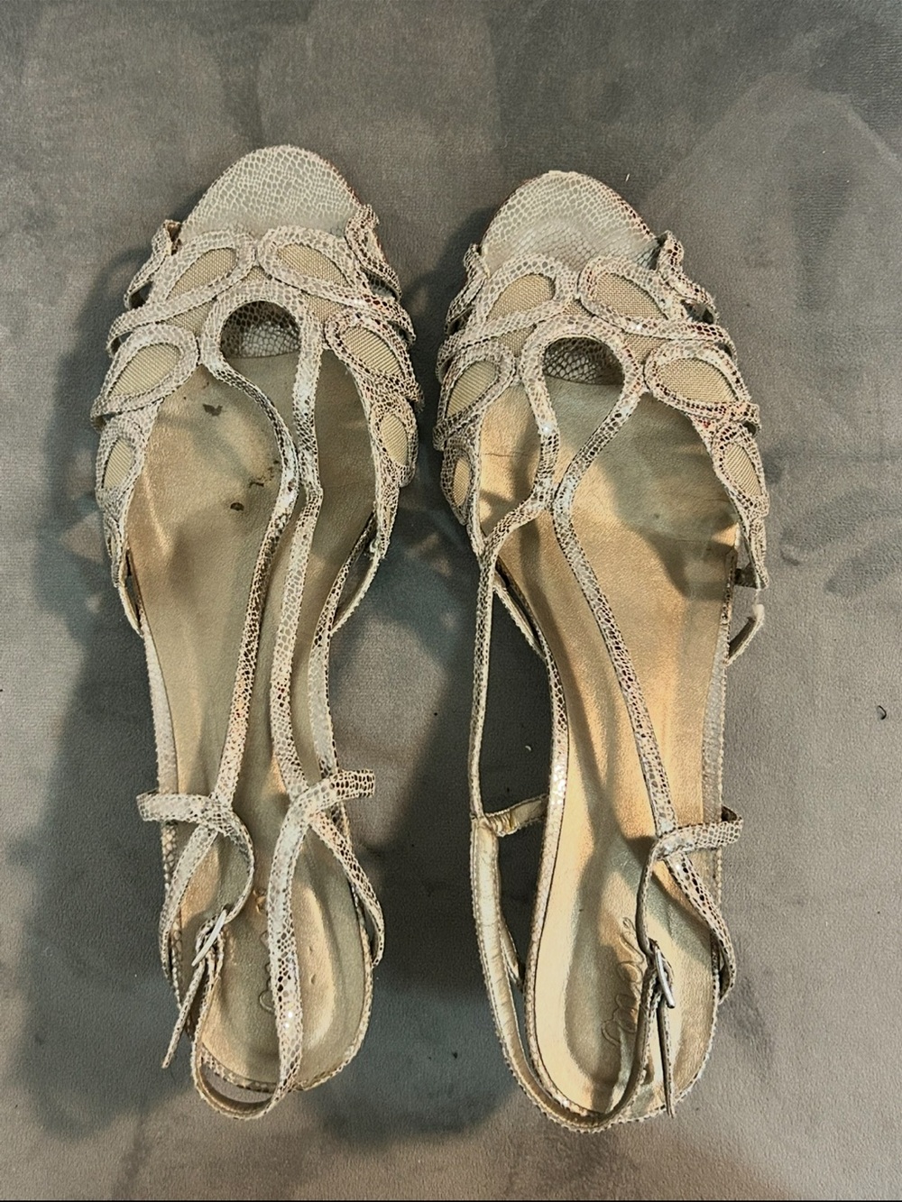 Women's Silver Strapped Heels • Eurico Max 43